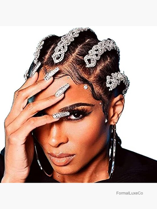 3-Piece Rhinestone Headpiece Set Braided Headband Chain Hair Jewelry main image 5
